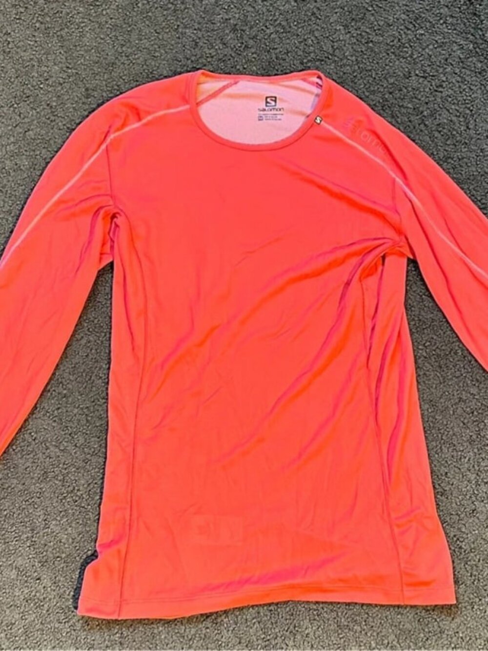 Women's Coral Long Sleeve Performance Base Layer Shirt Size M